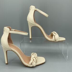 NEW BCBGeneration Women’s Isabel Braided Sandals White Size 7M